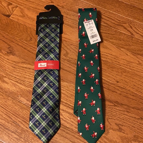 Other - Festive Holiday ties (Holly  & Santa designs)